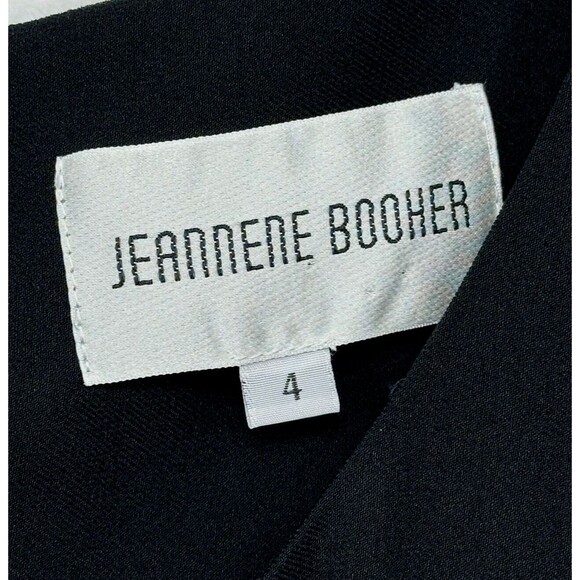 Jeannene Booher Dress Womens Sz 4 Lined Pullover Twist-Tie Front Back Zip Black - Picture 7 of 12